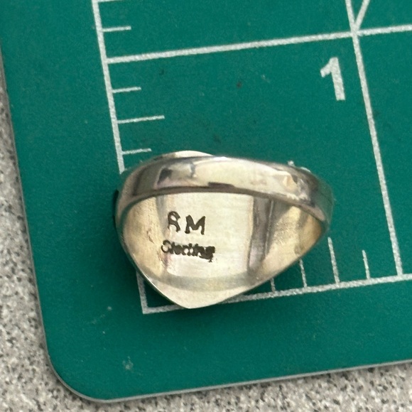 Sold ❤️ Navajo galaxy starry nights inlay sterling silver ring - Picture 7 of 9